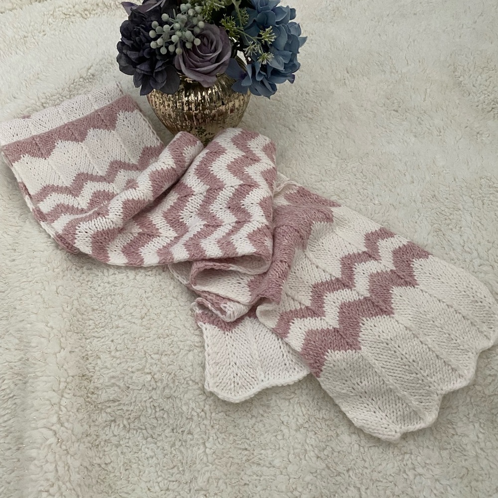 Hand knitted scarf